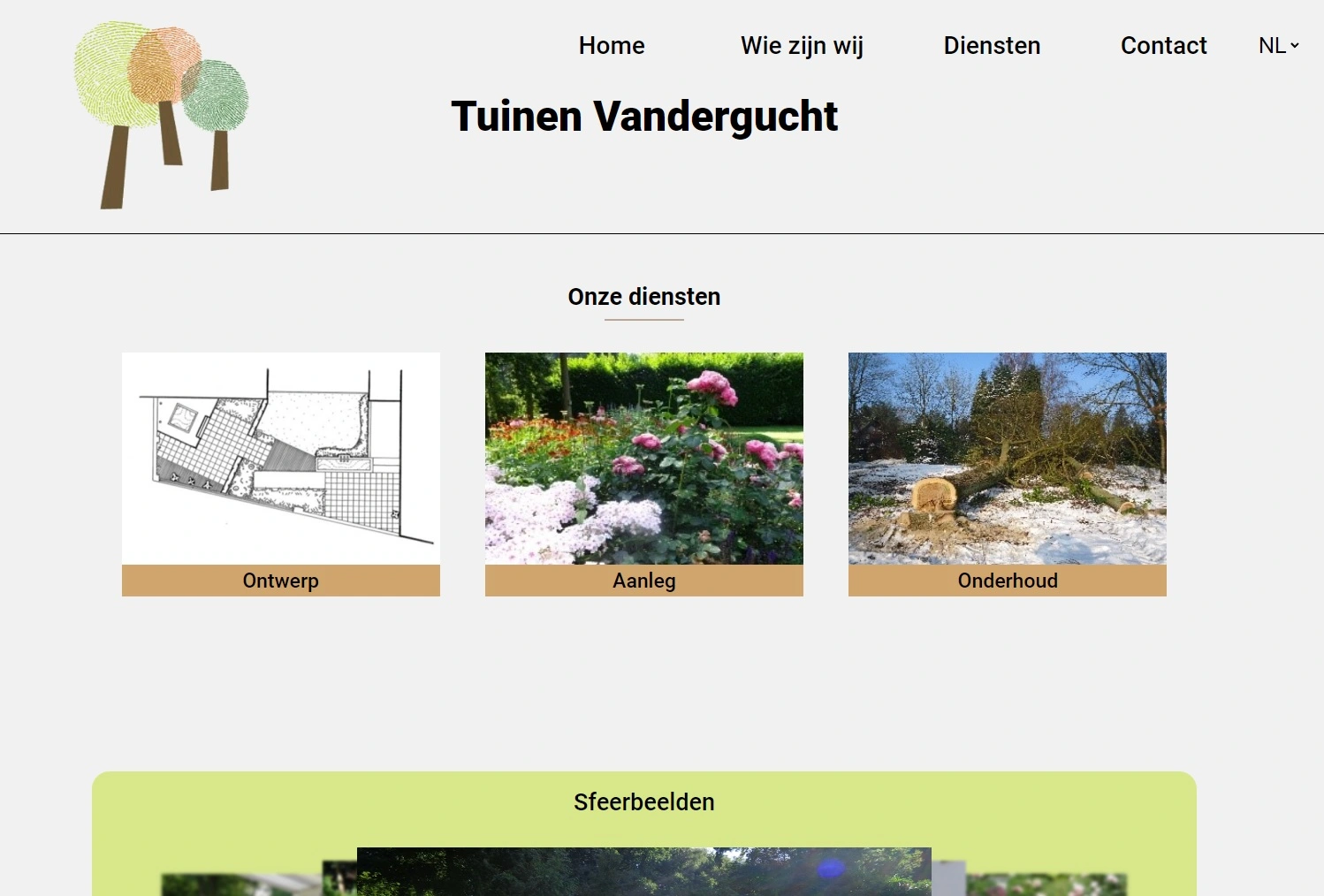 Website Tuinen Vandergucht